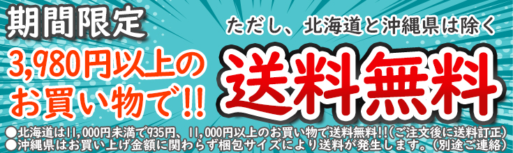 3,980円以上のお買い上げで送料無料